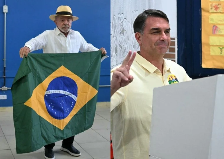 Lula e Flávio Bolsonaro registram voto no primeiro turno das eleições