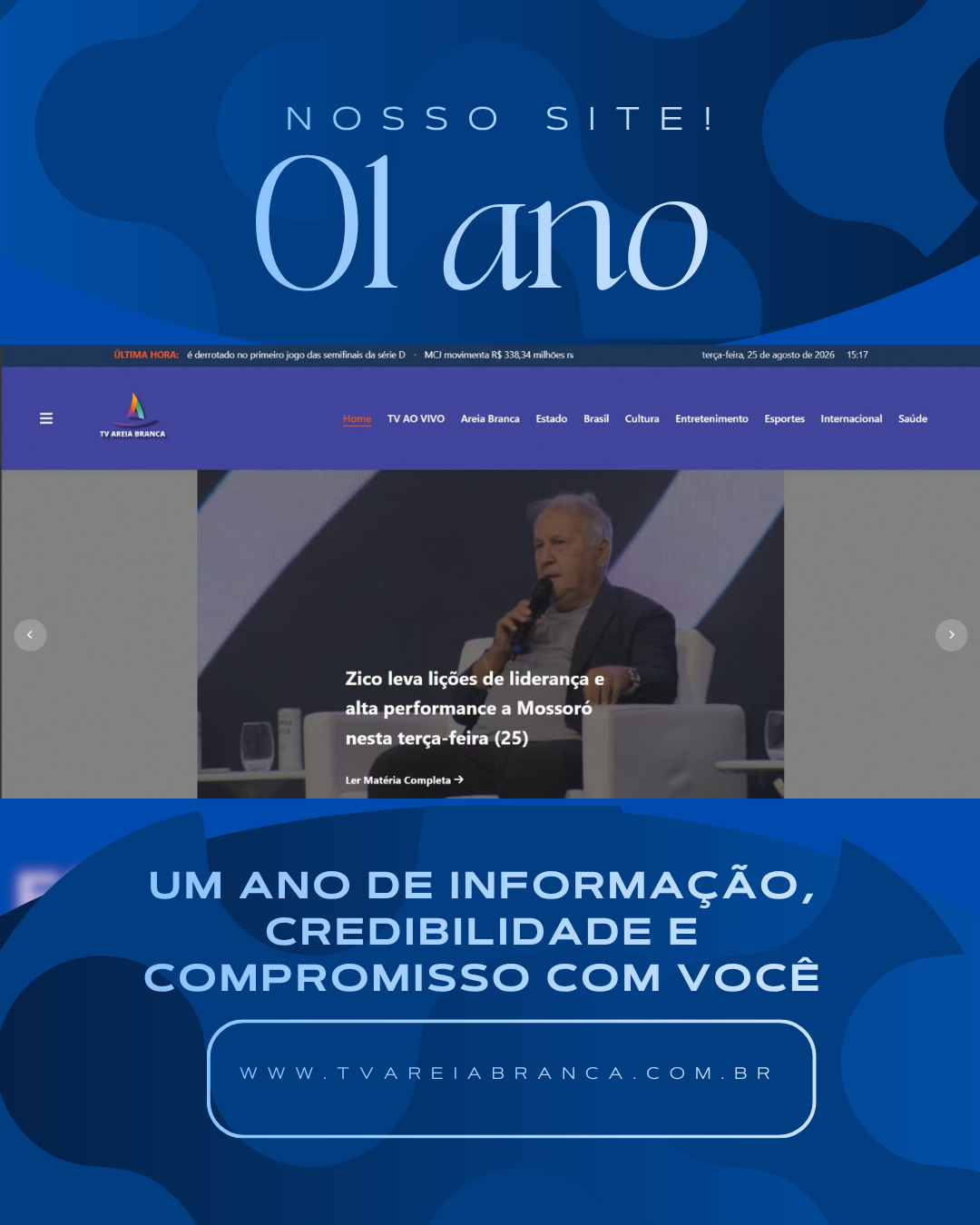 TV Areia Branca celebra um ano de site e consolidação nas multiplataformas