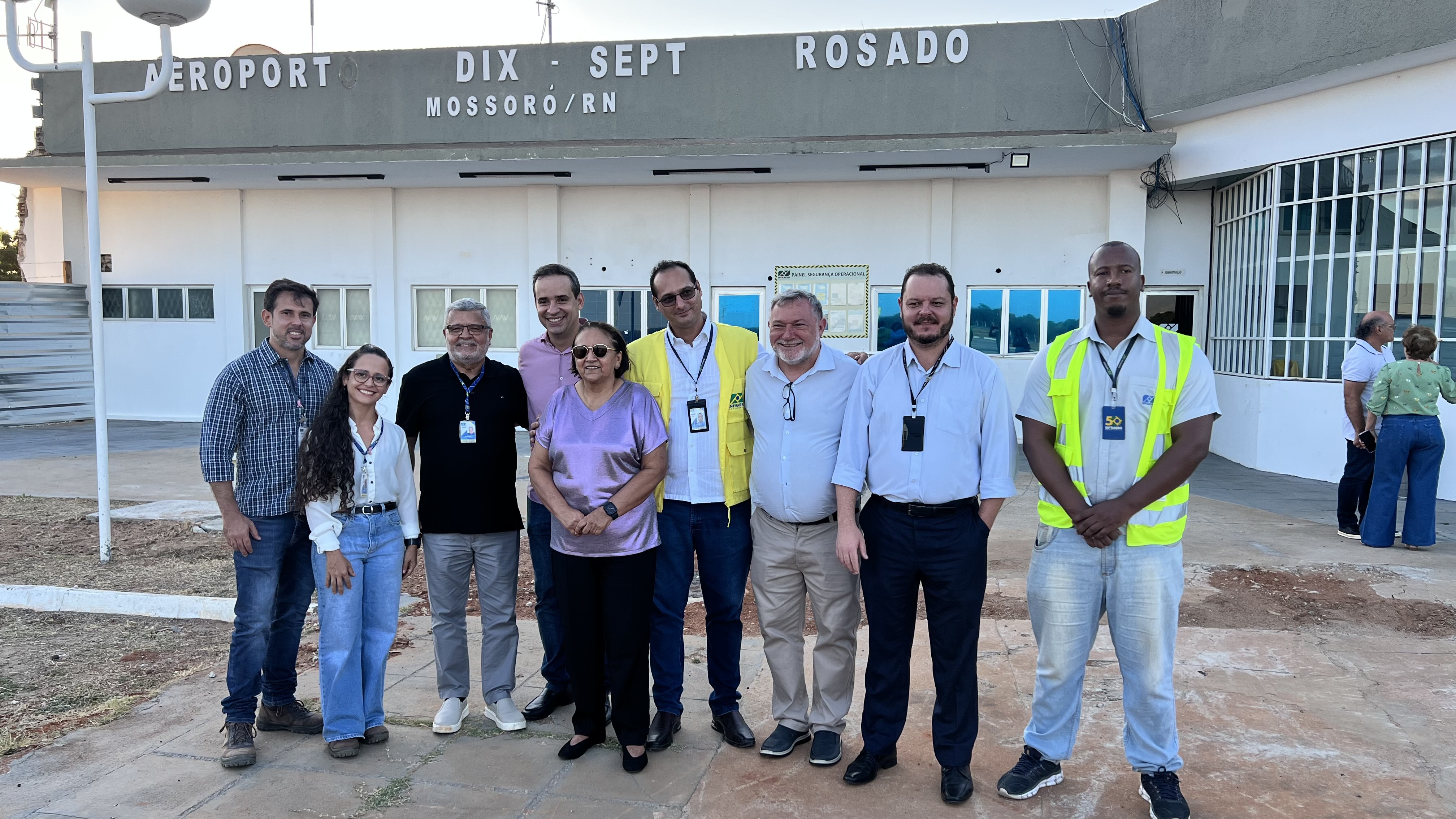 Governadora Fátima Bezerra faz visita técnica no aeroporto de Mossoró
