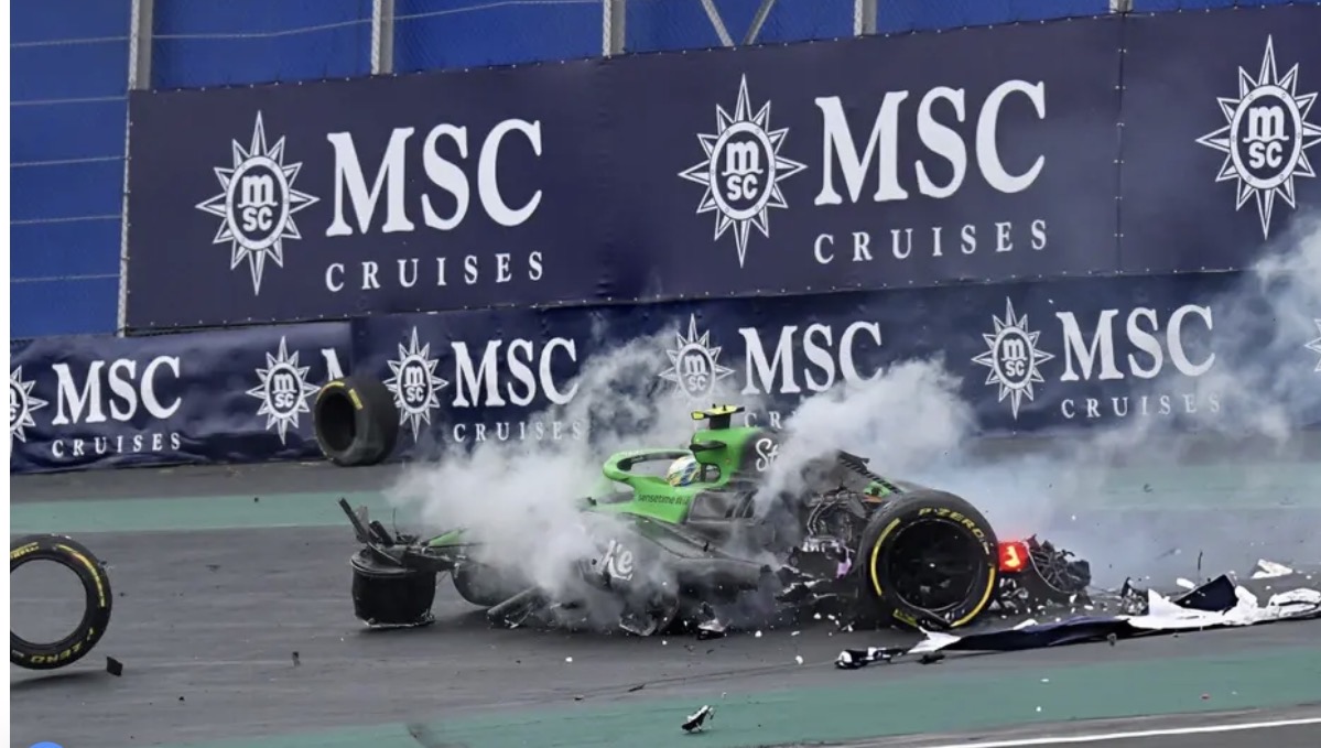 Acidente de Bortoleto na corrida sprint de São Paulo revela velocidade e impacto altíssimos