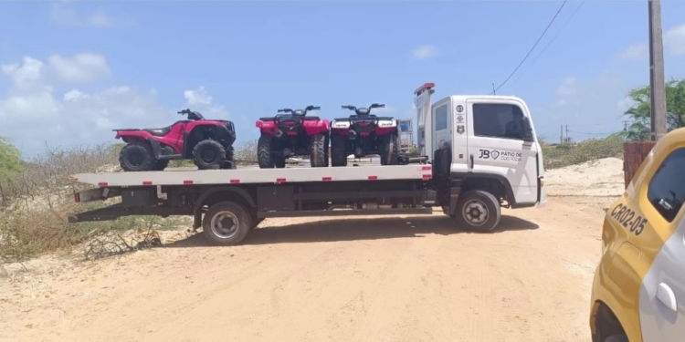 Fiscalização apreende mais de dez veículos irregulares em Tibau durante Operação Verão